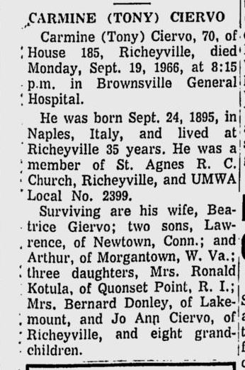 Carmine Ciervo obit